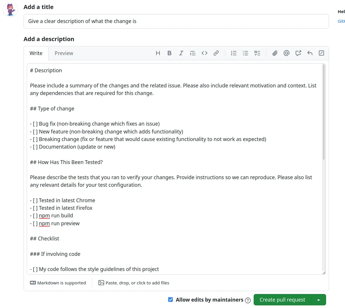pull request